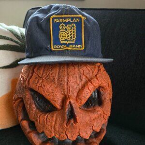 Rare Vintage Royal Bank "FarmPlan"  snap back denim hat